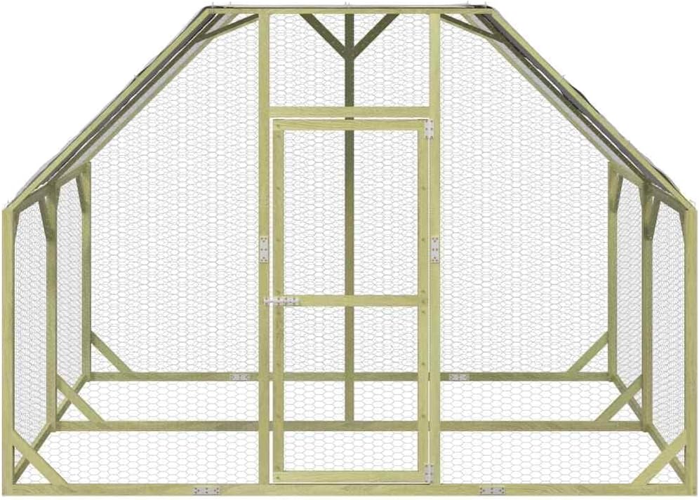 vidaXL Chicken coop 268x200x190cm impregnated solid pine wood - QUORE