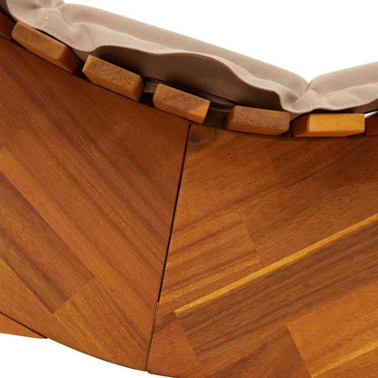 Houten Ligstoel – Tuinstoel – Ligbed – Lounge Chair – Relaxstoel – Duurzaam Acaciahout – Verstelbare Rugleuning Met Waterafstotend Kussen
