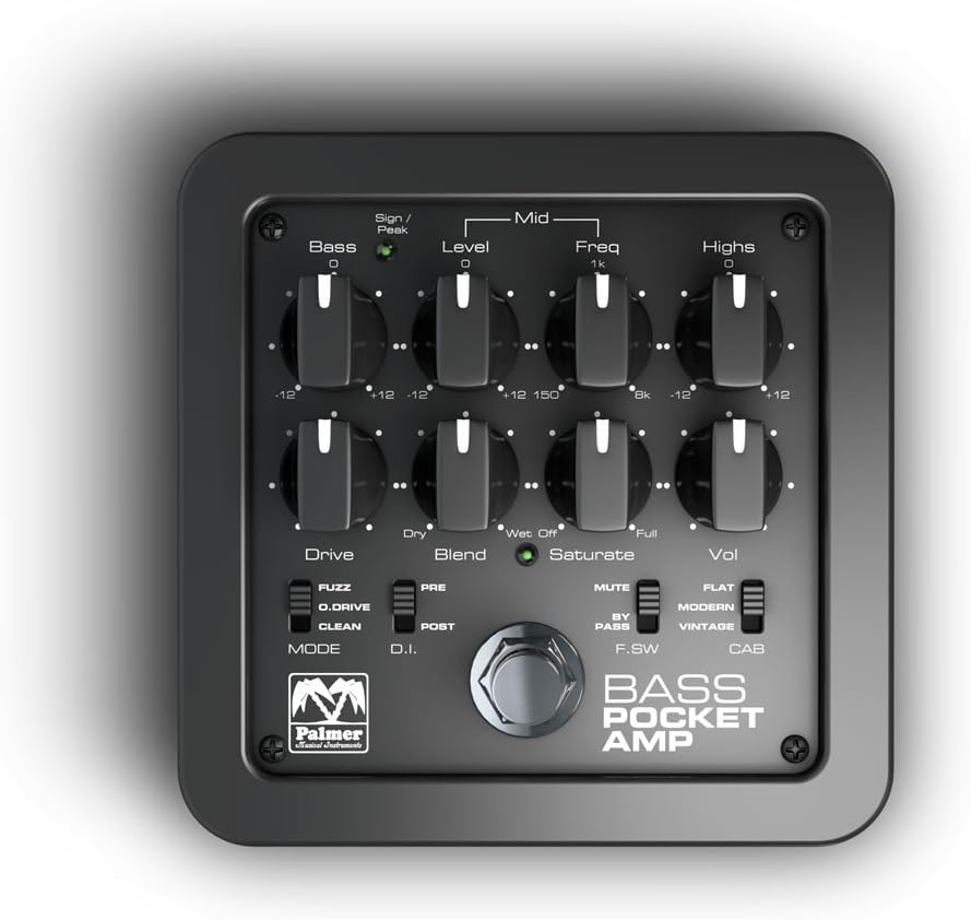 Palmer POCKET AMP BASS - draagbare baspreamp