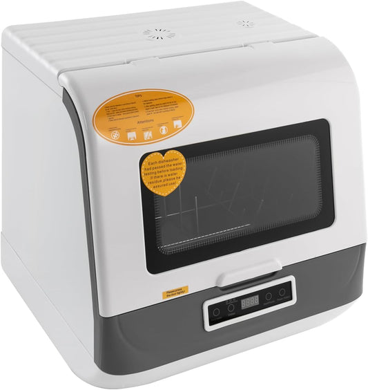 Tabletop Dishwasher, Smart Dishwasher, 45 cm Wide, Space for 4-6 Place Settings, Dishwasher with Programmable, Multiple Cleaning Modes
