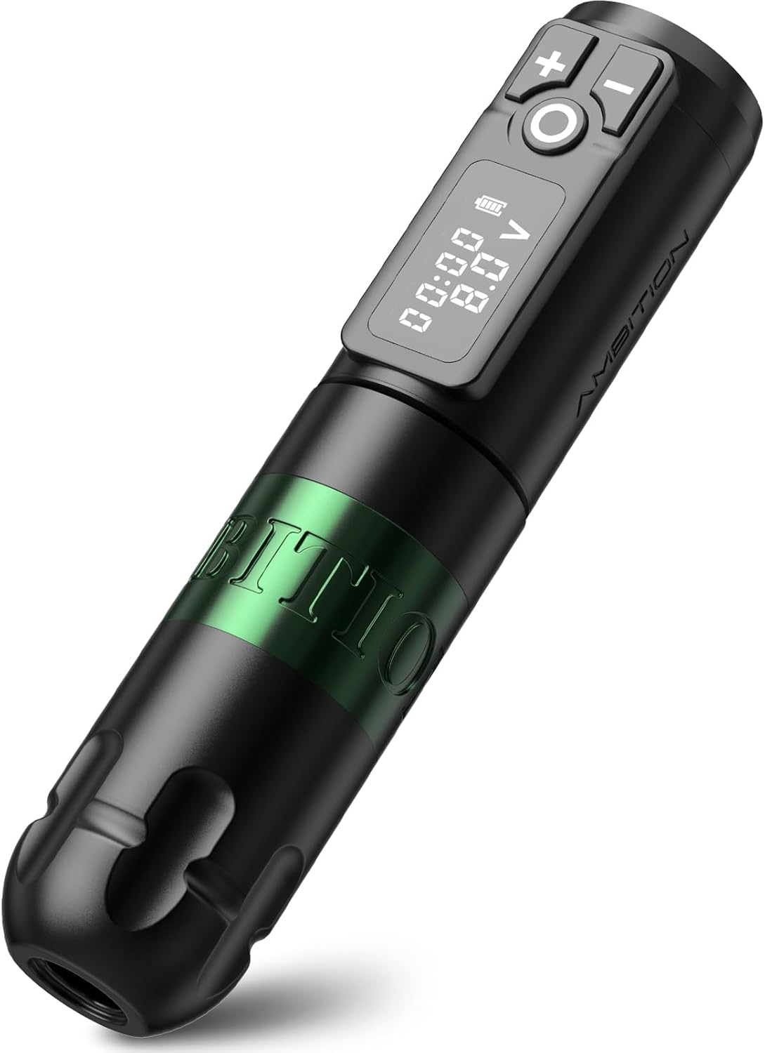 Ambition Soldier Rotating Battery Pen Tattoo Cartridge Machine with 2400mAh Wireless Power Coreless Motor Digital LED Display for Professionals and Beginners Tattoo Artists