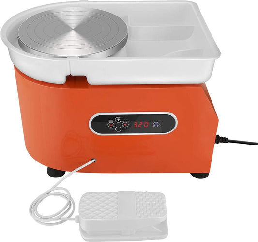 Verbeterde elektrische keramische schijf met lcd-display, 25 cm, 350 W, keramische klei, dubbele bediening