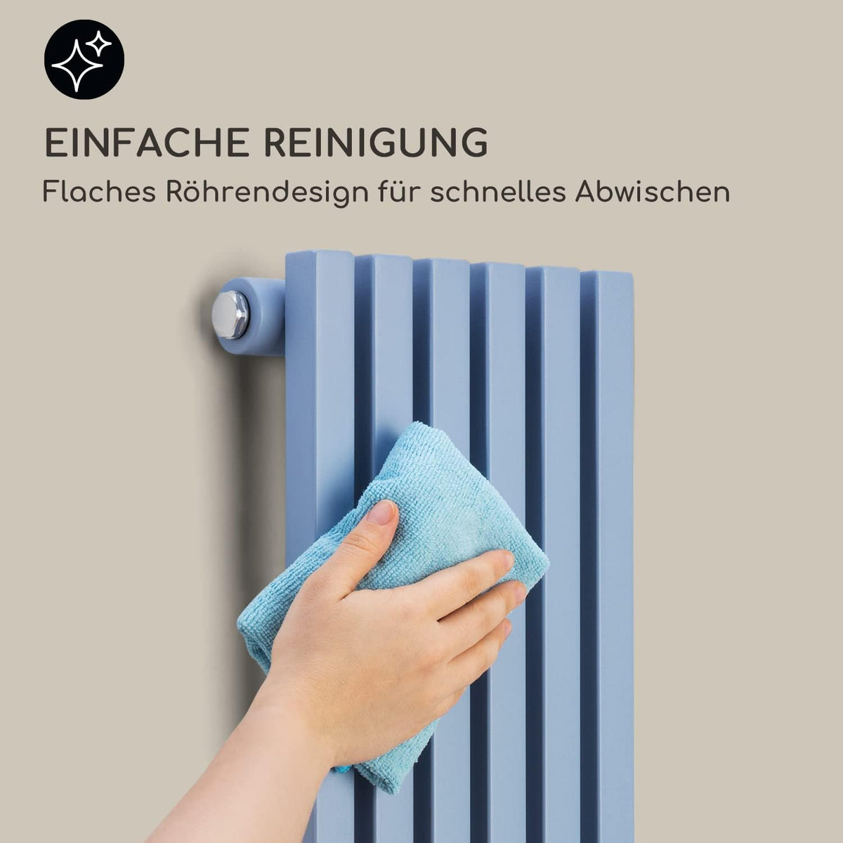 Warmwaterradiator – Handdoekradiator – Handdoekdroger – Badkamerradiator – Verticale Wandradiator – 365 W – Elektronische Thermostaat