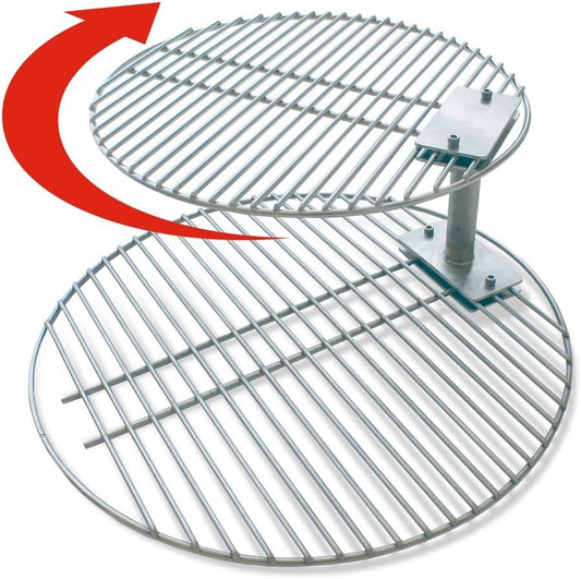 BBQ Plus Smokeware Grote Draaibare Grate Stacker Combo 40,6 cm rooster met 12,7 cm Stacker - Kamado Joe Classic/L Groen Ei (onderste rooster niet inbegrepen)
