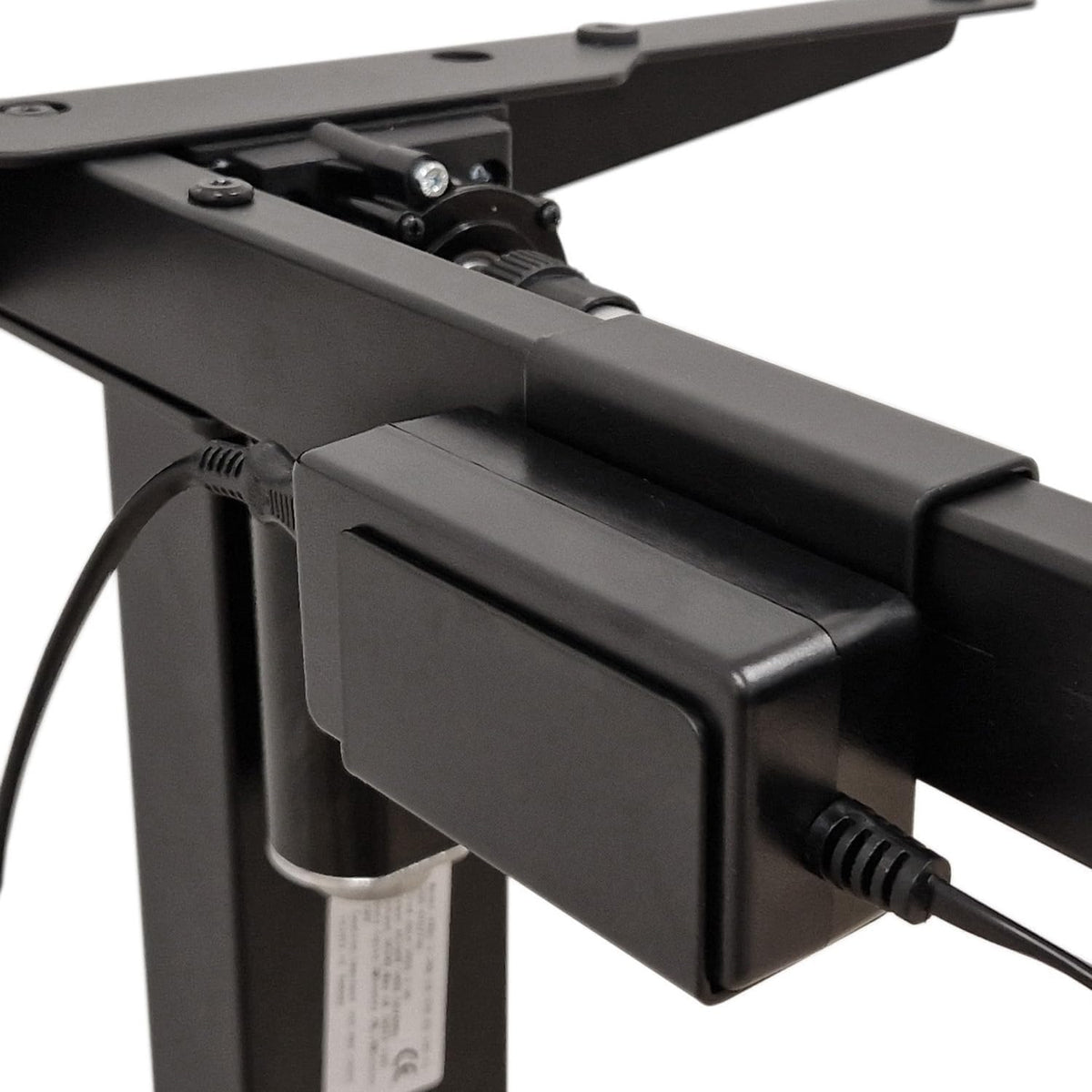 Homlando Desk BIMotion 1S 140 x 70 x 3.2 cm - Desk table with automatic ride - Height adjustable with height adjustment - electric - ergonomic standing desk (nut/black frame) - QUORE