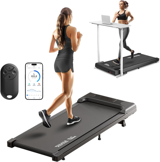Walking Pad with Slope, 4 in 1 Treadmill with APP and Remote Control, 2.5HP Treadmill for Under The Desk, Small Treadmill for Office and Home - QUORE
