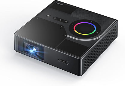 NexiGo Nova Mini, Draagbare Laserprojector, Google TV met Netflix, 1080p FHD, 1200 Lumen, 15000:1 Contrast met SAE, 3D, Automatische Setup, 150" Beeldscherm, 8W Dolby Audio