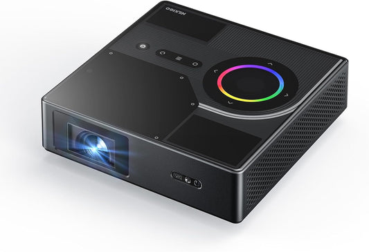 NexiGo Nova Mini, Draagbare Laserprojector, Google TV met Netflix, 1080p FHD, 1200 Lumen, 15000:1 Contrast met SAE, 3D, Automatische Setup, 150" Beeldscherm, 8W Dolby Audio