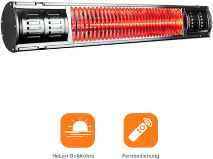 Terrasstraler HM2000 2000W infraroodstraler terrasverwarmer zwart