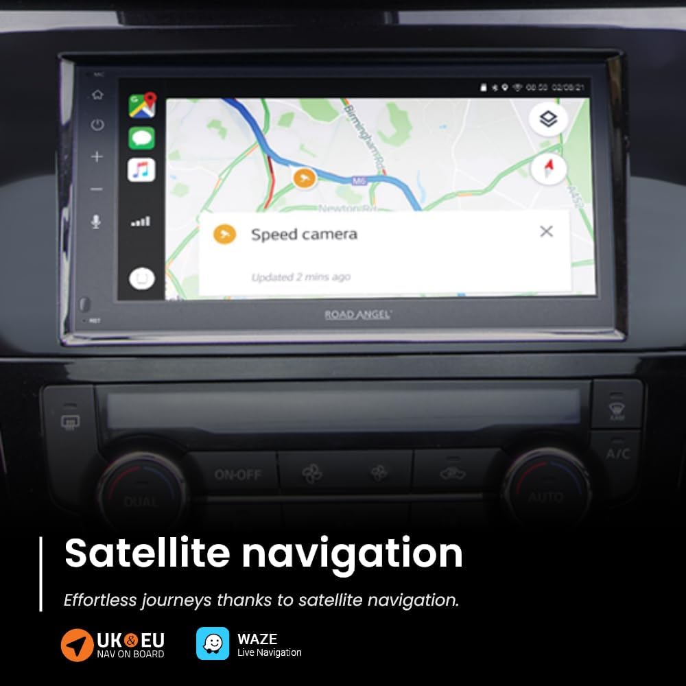 Road Angel RA-X621BT Autoradio met Apple Car Play, Android Auto, 7 Inch Capacitief Touchscreen, Bluetooth, Spotify, WAZE, Sat Nav, Zwart