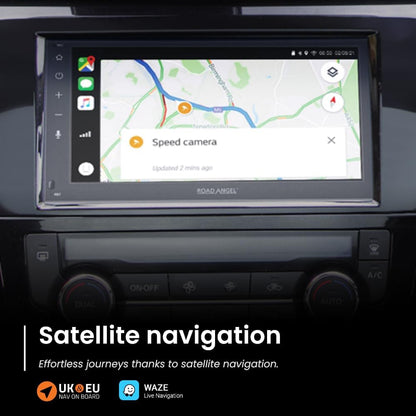 Road Angel RA-X621BT Autoradio met Apple Car Play, Android Auto, 7 Inch Capacitief Touchscreen, Bluetooth, Spotify, WAZE, Sat Nav, Zwart
