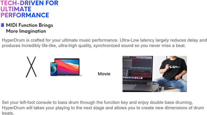 Elektronisch Drumstel – Virtueel Drumstel – Digitale Drumset – Drumkit – Percussiemachine – Bluetooth MIDI – Stil Oefenen Met Hoofdtelefoon