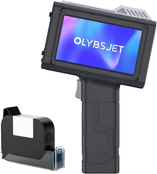 Draagbare handprinter BT-HH6205B met 4,3 inch HD touchscreen 12,7 mm hand inkjetprinter voor tekst, datum, barcode, QR-code, chargenummer, variabele gegevens, afdrukken op karton, hout