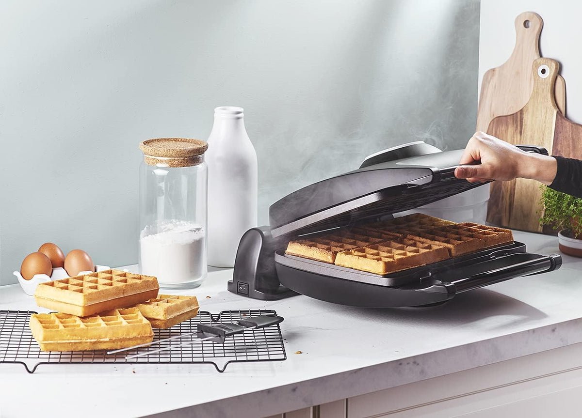Wafelijzer met 4 wafels
