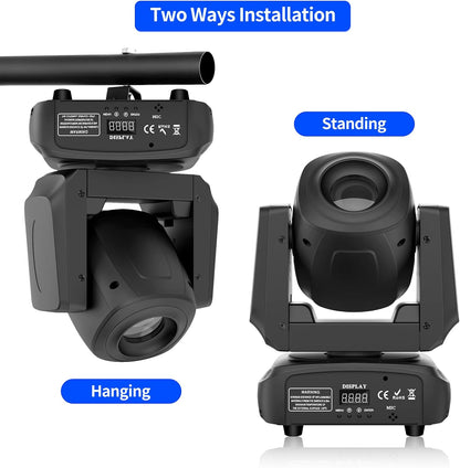 LED Moving Head – Moving Head Spot – DJ Licht – Podiumverlichting – Discoverlichting – 100W LED – 8 Kleuren & Patronen – Motorized Zoom & DMX512 Controle