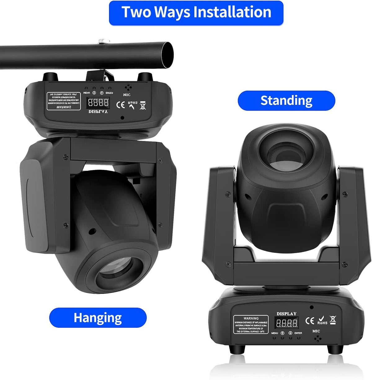 UKing DMX512 podiumverlichting, led, 100 W, RGBW, 8 patronen, 8 kleuren, DMX512, podiumverlichting, discoverlichting voor bar, club, feest, bruiloft