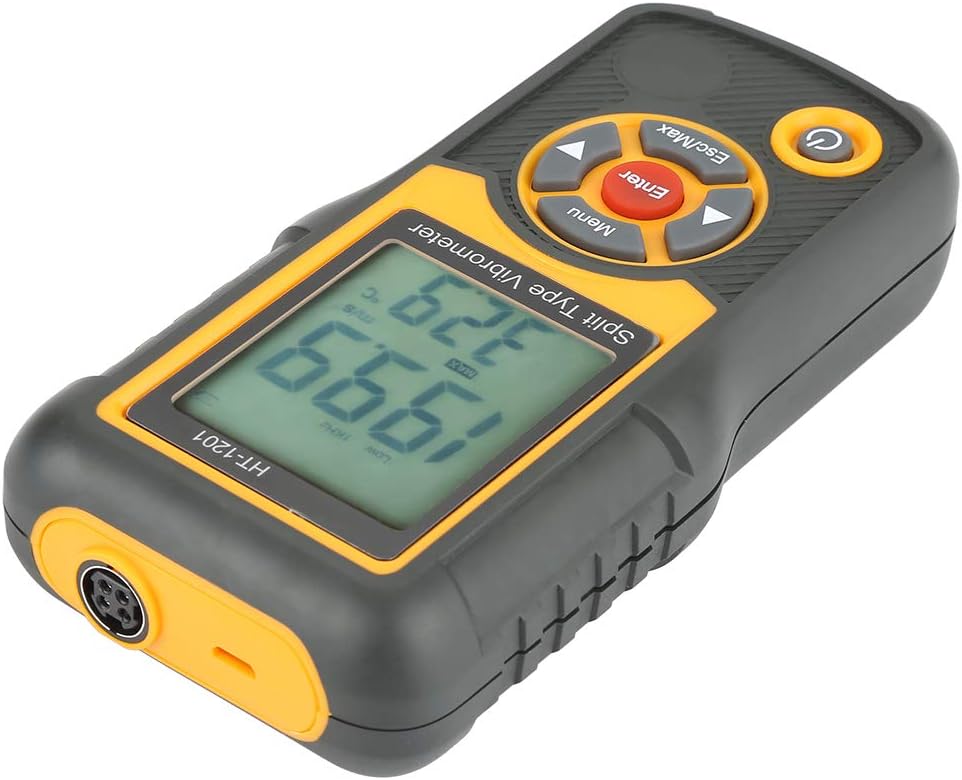 Acceleratie Sensor Digitale Precisie Split Type Trillingsmeter Compact Ontwerp Anti-Slip Rubber Handvat Vibrometer voor lab met Handmatige Kalibratie knop
