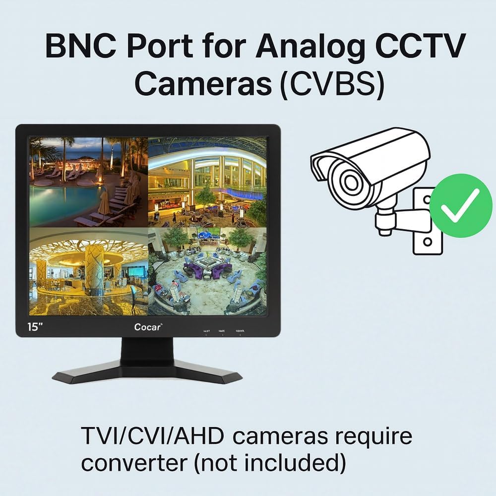 12/15/17/19 inch 4:3 HD CCTV LCD-veiligheidsscherm met VGA HDMI AV BNC. 19 Zoll