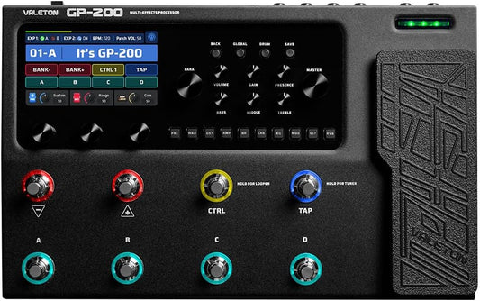 Gitaar Multieffect – Effectprocessor – Multieffect Pedaal – Modelerpedaal – Effectpedaal – Voor Gitaar, Bas En Akoestische Gitaar – 140 Effecten, 45 Versterkermodellen En 40 IR-Kastsimulaties – USB Audio Interface Met 198 Presets En 9 Effectblokken
