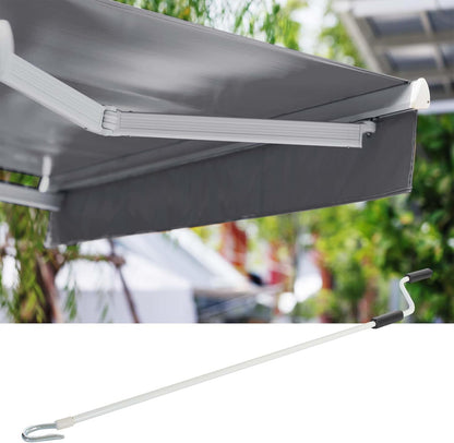 zonnescherm met knikarm 2,5x2 m manuele luifel in antraciet, handbediende zonwering voor balkon en terras met UV-bescherming