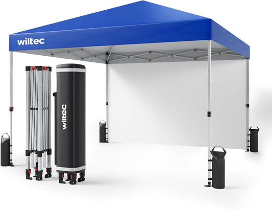 Wiltec opvouwbaar paviljoen met UV-bescherming tuinpaviljoen met sluitsysteem in blauw 3 x 3 m
