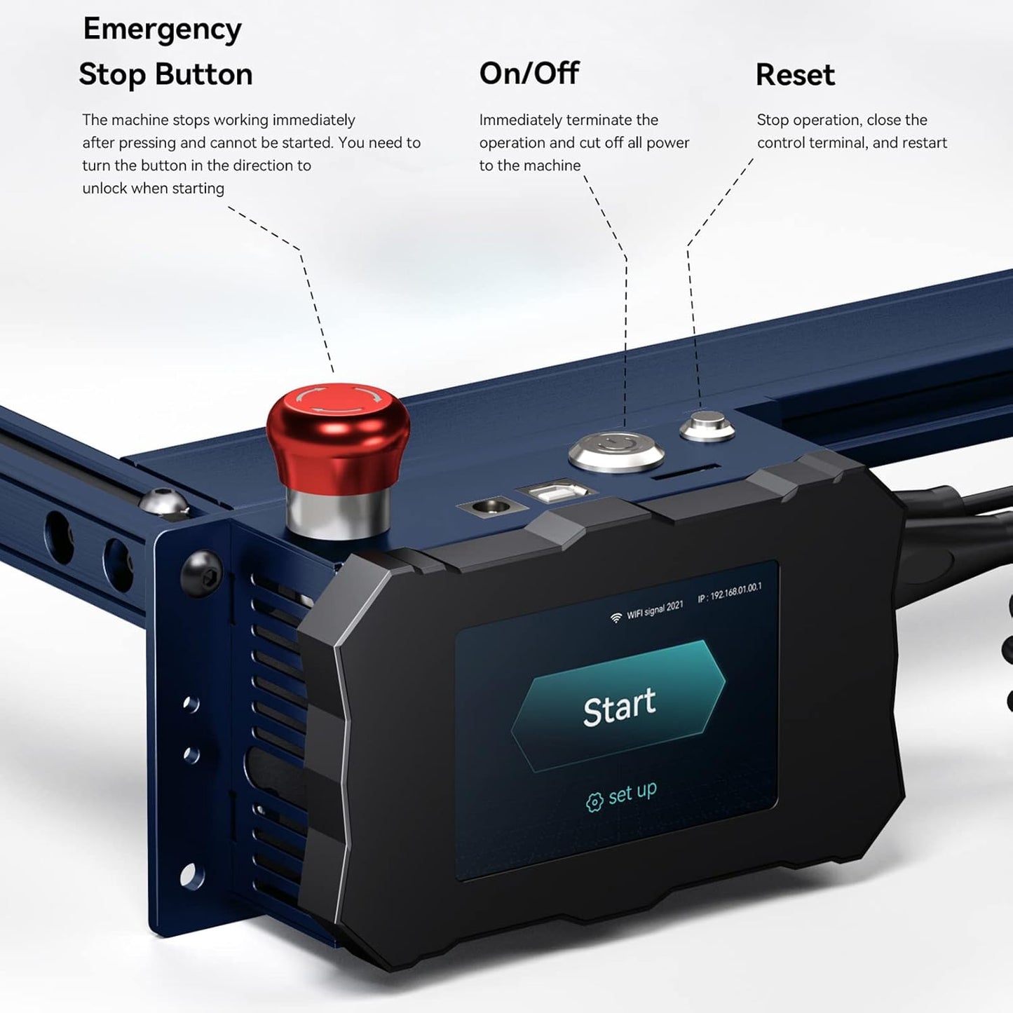 ATOMSTACK MAKER A10 PROO Lasergraveermachine 50 W lasersnijder met 10 W uitgangsvermogen gravure en touchbediening dual compressed spot voor hout metaal acryl leer keramiek 11.000 mm/min