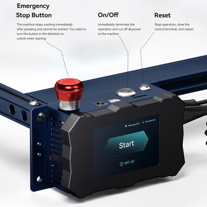 ATOMSTACK MAKER A10 PROO Lasergraveermachine 50 W lasersnijder met 10 W uitgangsvermogen gravure en touchbediening dual compressed spot voor hout metaal acryl leer keramiek 11.000 mm/min