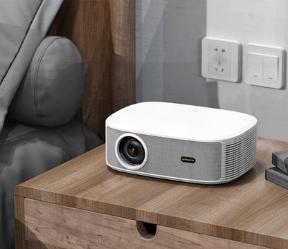 Maxxo Projector LED800, 700 ANSI lumen, Native Full HD 1080P, ondersteuning 4K, 5000:1, autofocus, 5G WiFi, Bluetooth, Dolby Audio, gecertificeerde Netflix, YouTube, Prime Video, Linux (wit)