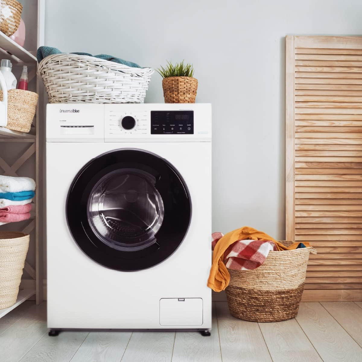 Wasmachine – Wasautomaat – Voorlader – Wasmachine Compact – Wasmachine 6 kg – 15 Wasprogramma’s – Startuitstel & Kindveiligheidsfunctie
