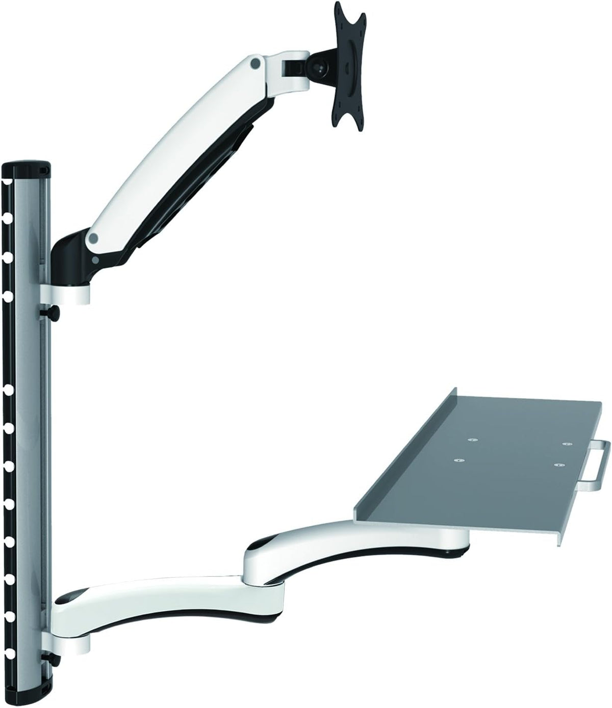 HFTEK - FY02CWS - Monitor houder muurbeugel voor schermen van 13-27 inch met VESA 75/100 - Toetsenbordhouder