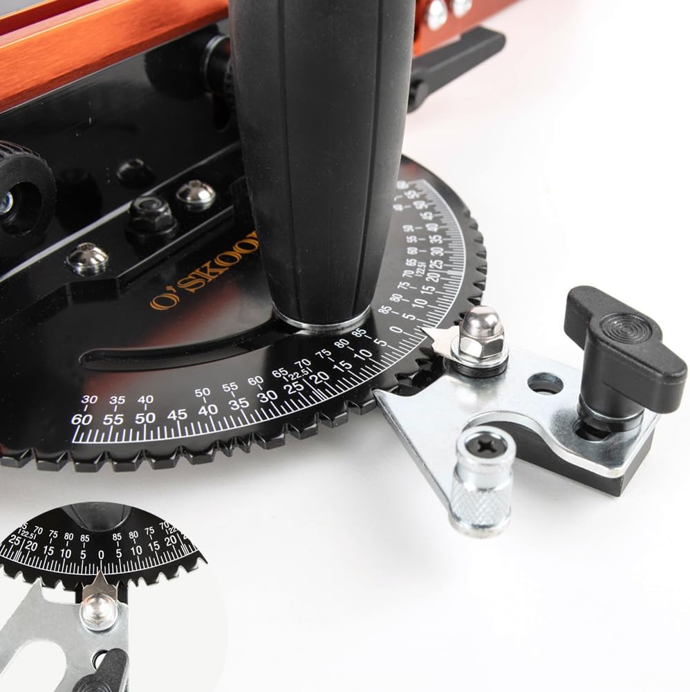 O'Skool Mijter Gauge Extension Fence System met standaard sleuf en stop gaten, telescopische hek en flip stop