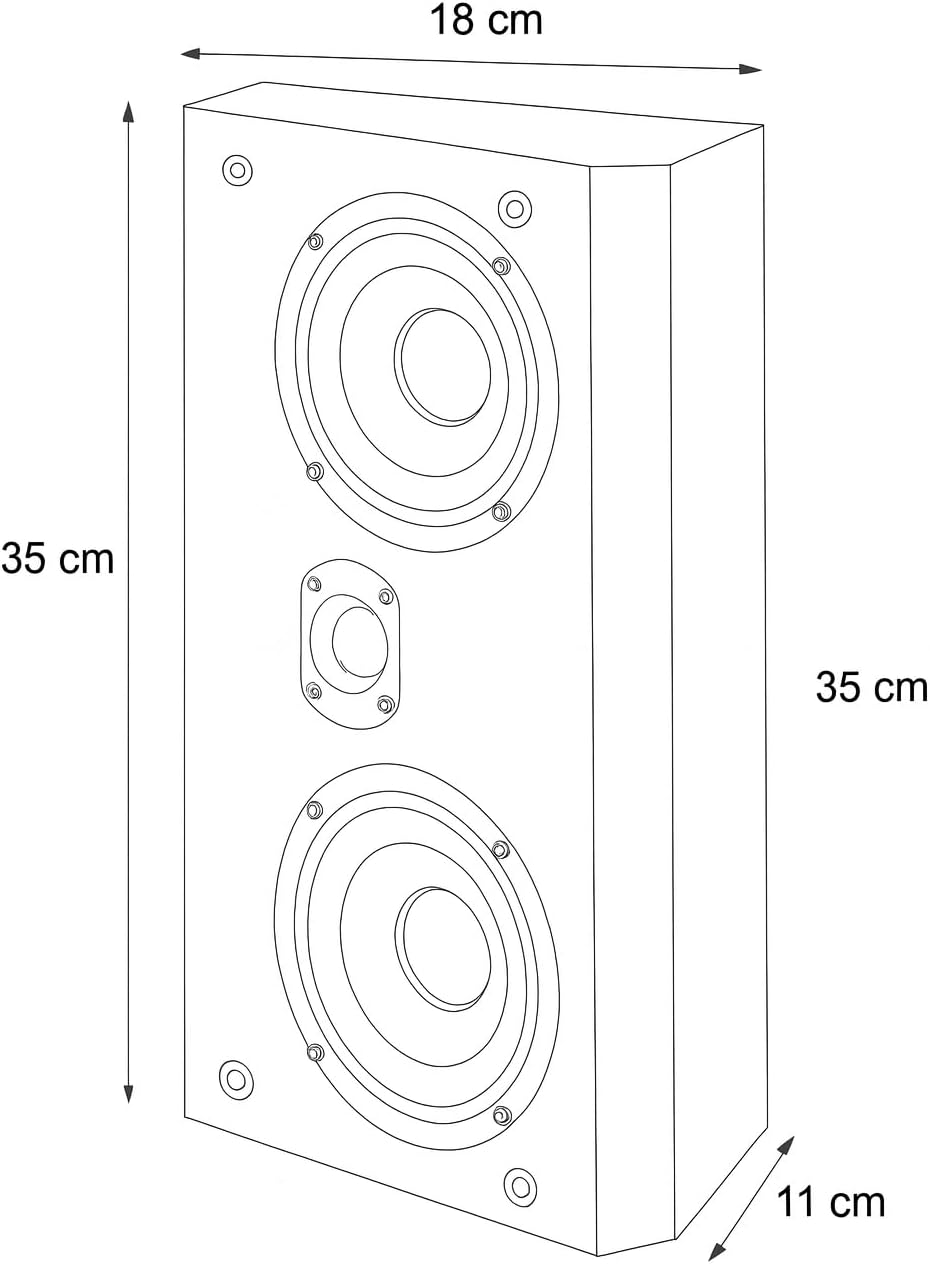 Dynavoice Magic FX-4 – Set Dolby Atmos Hoogteluidsprekers | Zwart | Zwarte Stoffen Frontgrill | 28,8° Afstraalhoek | Wand- of Plafondmontage