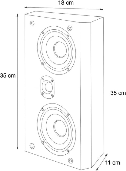 Dynavoice Magic FX-4 – Set Dolby Atmos Hoogteluidsprekers | Zwart | Zwarte Stoffen Frontgrill | 28,8° Afstraalhoek | Wand- of Plafondmontage