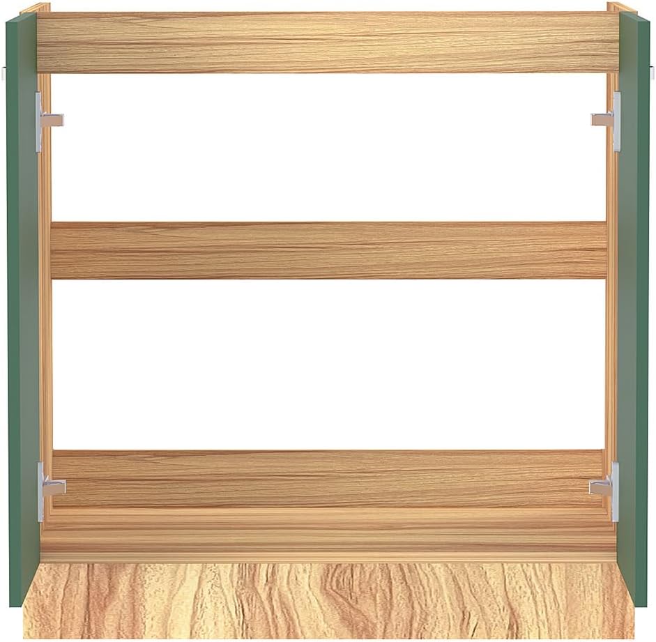 Shally Dogan Onderkast in de keuken met 2 deuren om in te bouwen, onderkast met 80 cm voor gootsteen (groen, 80 x 50 x 85 cm)