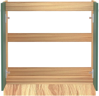 Shally Dogan Onderkast in de keuken met 2 deuren om in te bouwen, onderkast met 80 cm voor gootsteen (groen, 80 x 50 x 85 cm)