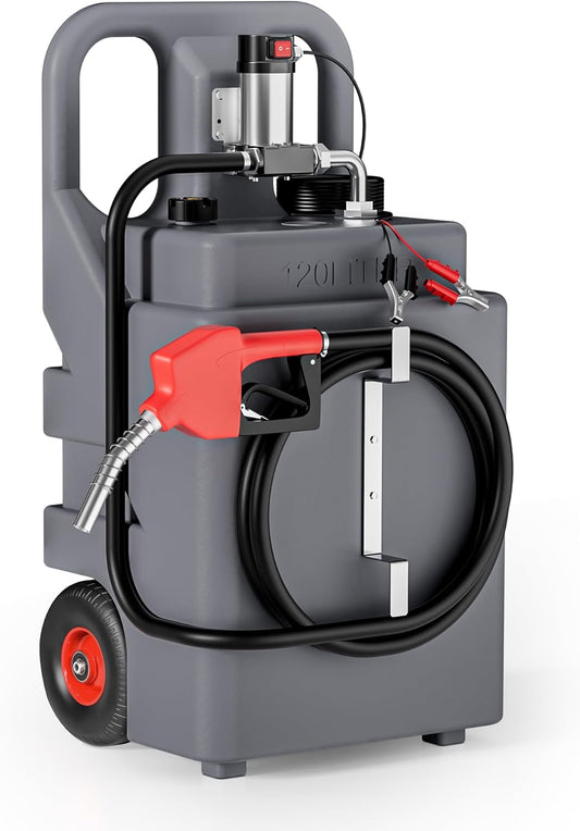 Mobiel Dieseltanksysteem Voor Diesel – Mobiele Brandstoftank – Verrijdbare Dieseltank – Brandstoftank Op Wielen – Mobiel Benzinestation – 120 Liter Inhoud – 12 V Pomp 180 W