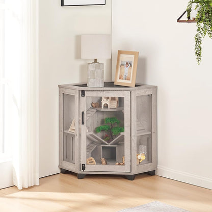 unipaws Chinchilla's kooi met helling, rattenkooi met huis, egelkooi, critter natie kooi voor hamster, muizen, helder acryl, hoek kooi voor kleine dieren