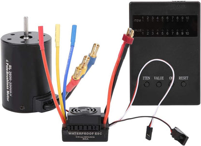 RC Motor – Brushless Motor – RC Auto Motor – RC Voertuigmotor – ESC Combo Set – 4-polige 3500KV Motor – CNC Aluminium Radiator