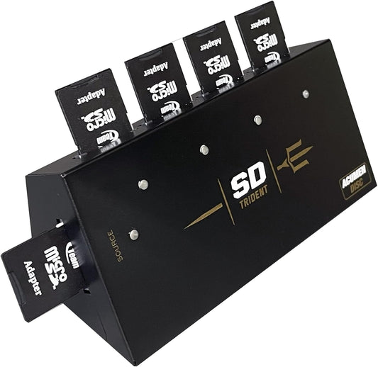 EZ DUPE 1 op 4 SD-kaart Duplicator – Zelfstandig MicroSD/TF Kopieerapparaat zonder PC (SD Trident)