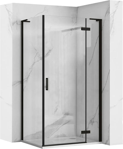 Douchecabine – Douchecabine Zonder Douchebak – Douchehoek – Douchecabine Met Deur – Vierkante Douchecabine – 90x90 cm – Veiligheidsglas 6 mm – Mat Zwart Frame