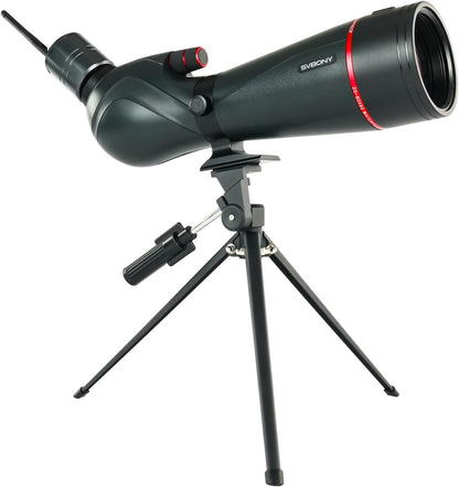 Svbony SV406 20-60x80mm Spotting Scope met SC001 WIFI Camera, HD FMC BAK4, Dubbele Focus, 1,25'' Verwijderbaar Oculair, IPX7 Waterdicht, met Statief, Draagtas, voor Vogels Kijken, Wildlife Fotografie