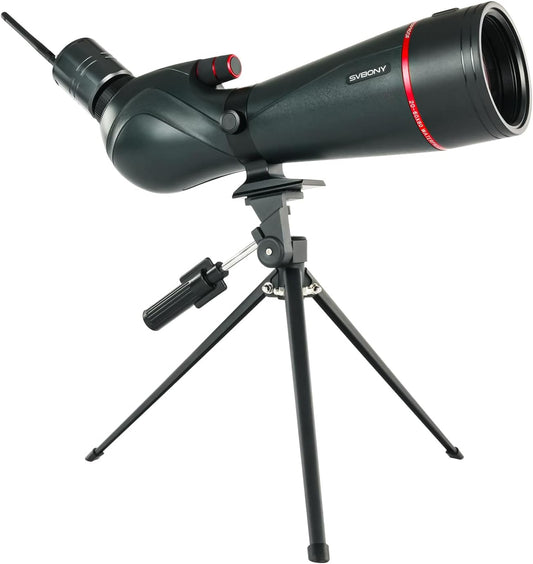 Svbony SV406 20-60x80mm Spotting Scope met SC001 WIFI Camera, HD FMC BAK4, Dubbele Focus, 1,25'' Verwijderbaar Oculair, IPX7 Waterdicht, met Statief, Draagtas, voor Vogels Kijken, Wildlife Fotografie
