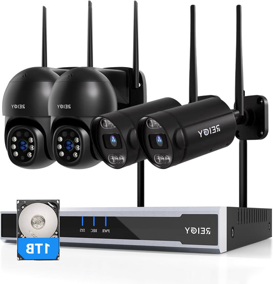 Bewakingscamera Systeem Buiten – Wifi Beveiligingscamera – Draadloze CCTV Camera – Outdoor Camera Set – NVR 16 Kanaals Recorder – 4K 8MP Resolutie – Kleurennachtzicht met Bewegingssensor