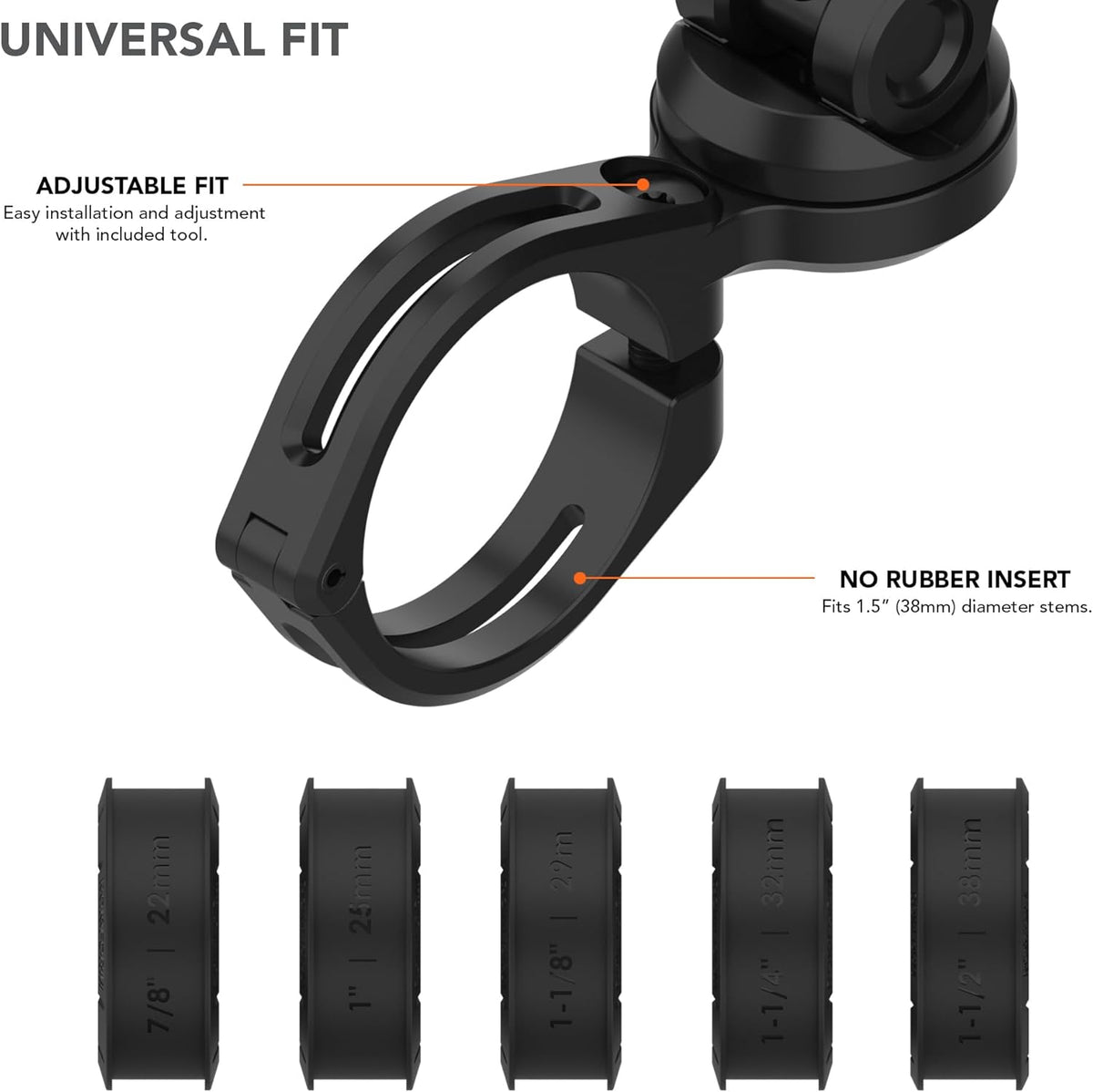Rokform 334101P Pro Series Motorfiets Stuur Telefoon Mount - Zwart