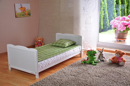 Babyledikant – Babebedje – Kinderbed – Babybed – Ledikant – Verstelbaar In Hoogte – Ombouwbaar Tot Juniorbed – Met Aloe Vera Foam Matras – Met Tandrails – Wit
