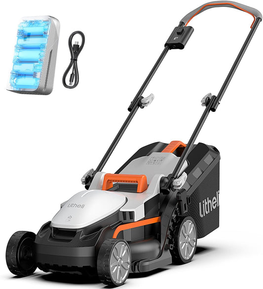 Accugrasmaaier – Draadloze Grasmaaier – Elektrische Grasmaaier – Accu Grasmaaier – Tuingrasmaaier – 33 cm Maaibreedte – 30 Liter Opvangbak – Verstelbare Maaihoogte 25-65 mm – 20V 4,0 Ah Accu – Geschikt Tot 200 m²