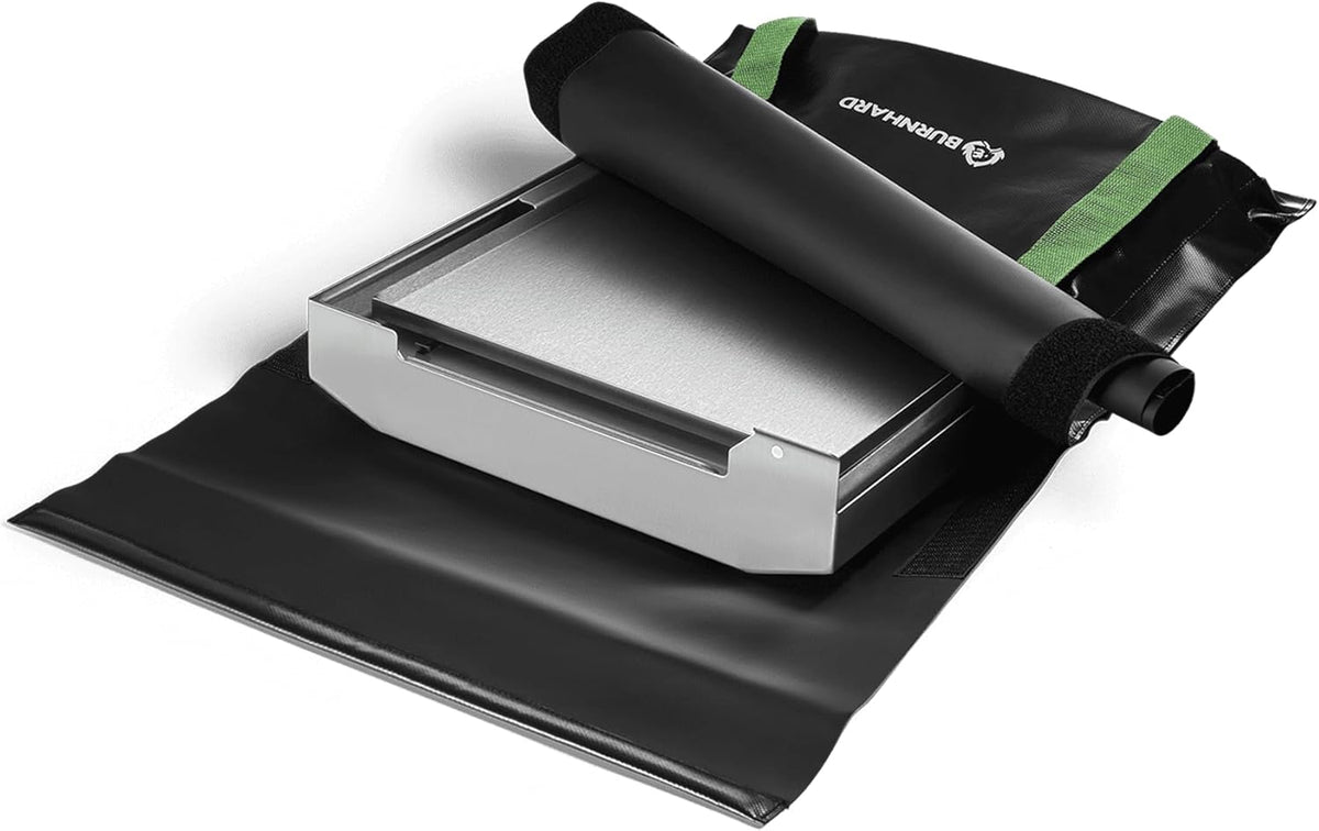Campinggrill 2-pits BURNHARD® 6,4 kW, FitnFire™-systeem, roestvrij staal, 500°C, compact, lichtgewicht, incl. multitool, draagtas – JONES opvouwbare grill