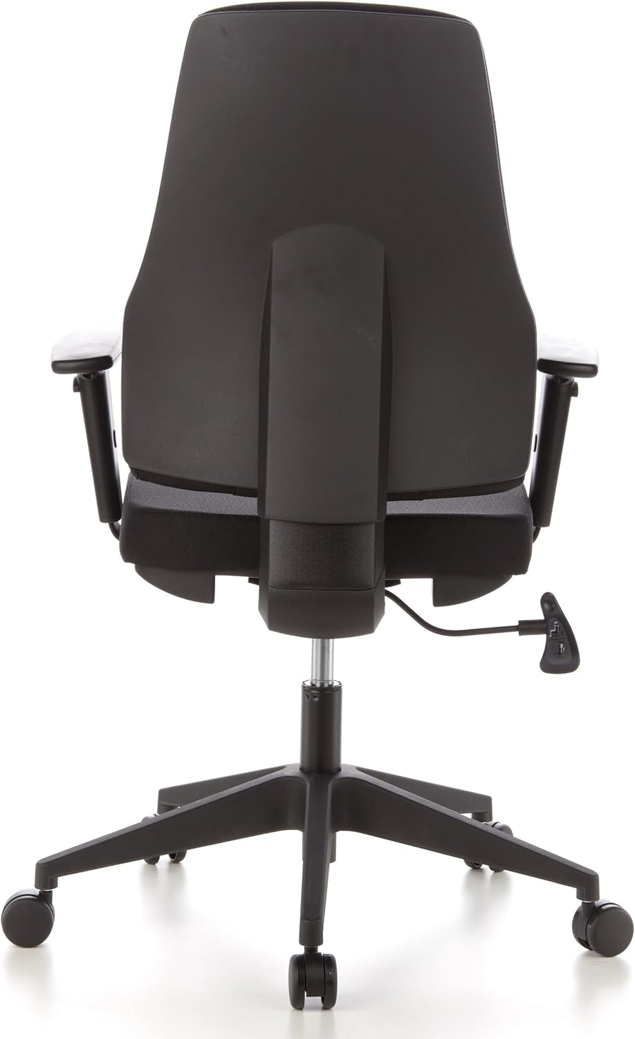 hjh OFFICE 608100 professionele bureaustoel PRO-TEC 100 zwart stof draaistoel met verstelbare rugleuning