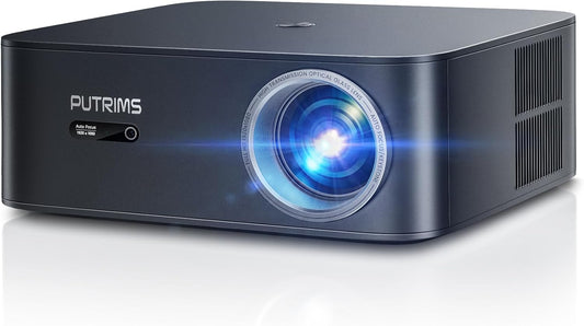 Netflix Official, 4K beamer, 1200 ANSI/Google TV, autofocus, trapeziumcorrectie, beamer, outdoor, daglicht, WiFi6, Bluetooth, spraakbediening, 1080p Full HD led, plafondmontage, 300 inch, voor
