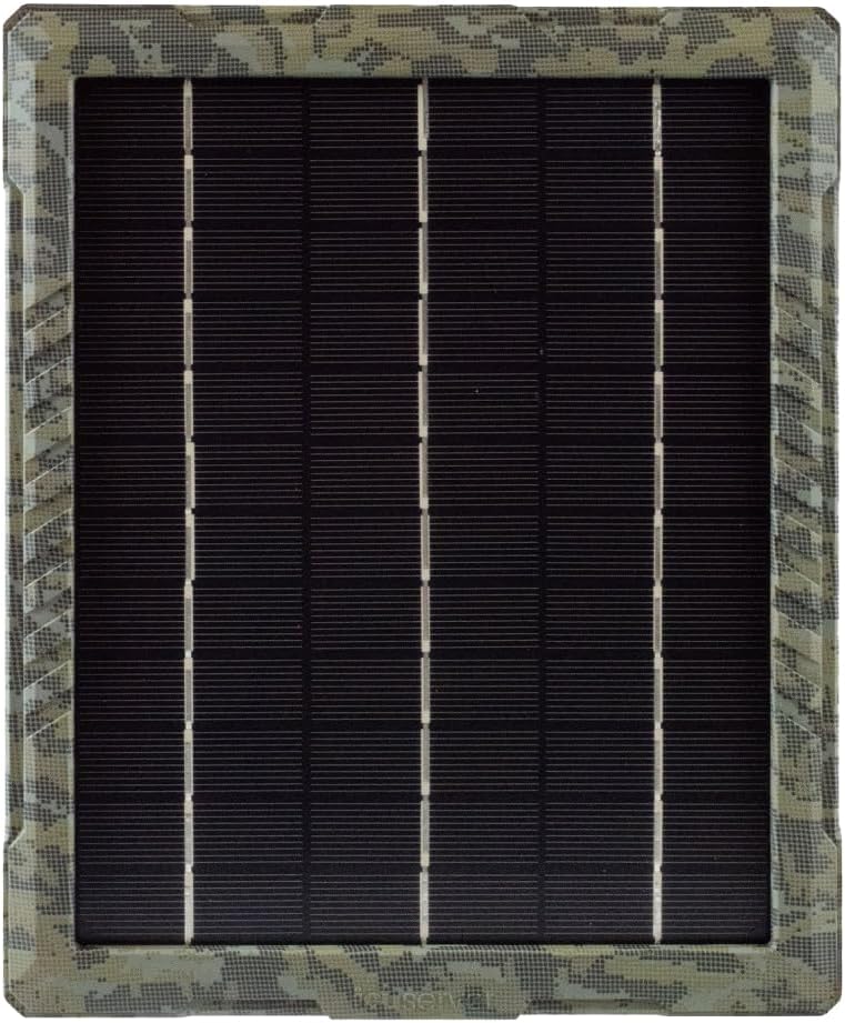 icusun Zonnepaneel voor wildcamera's, 5,4 watt, veilig en weerbestendig, incl. oplader
